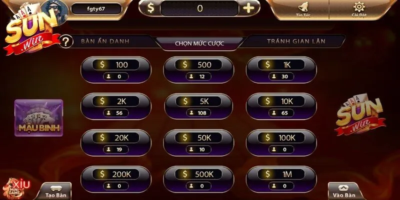 Mẹo chơi Mậu binh Sunwin giúp tăng tỷ lệ thắng lớn cực hiệu quả