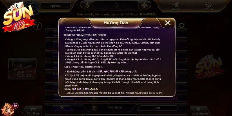 Một ván cược poker gồm nhiều vòng cược khác nhau